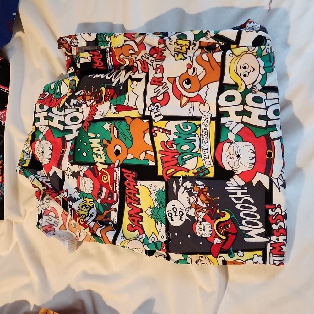 Rudolph the red nosed reindeer comic book scrub top